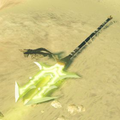 Breath of the Wild Hyrule Compendium picture of a Thunderspear.