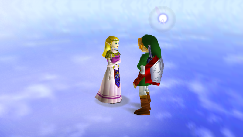 File:Link and Zelda in the sky - OOT64.png