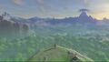 Hyrule as it appears from the Great Plateau in Breath of the Wild