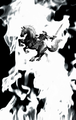 Black and White art of Link and Epona