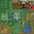 Eastern Palace location on overworld map in A Link to the Past