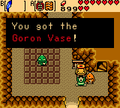Link obtaining the Goron Vase in Oracle of Ages