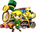 Artwork of Toon Link with the Sand Wand in Hyrule Warriors