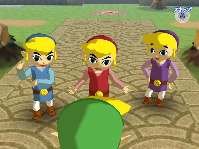 File:Link meets his dopplegangers - Navi Trackers GCN.png