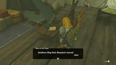The Note on the Table at Ring Ruins