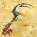 Breath of the Wild Hyrule Compendium picture of a Vicious Sickle.