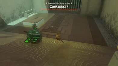 Use the Homing Cart to attack the Soldier Construct