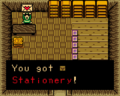 Link collecting the Stationery inside the Post Office in Oracle of Ages