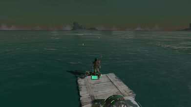 Create a Raft with the Steering Stick and follow the Brightbloom Seeds in the water