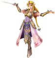 Promotional artwork of Zelda wielding the Wind Waker from Hyrule Warriors