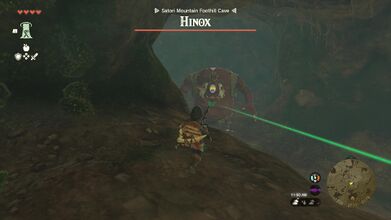 The Hinox is walking clockwise around the cave