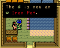 Link receiving the Iron Pot