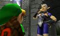 Impa teaches Zelda's Lullaby to Link in Ocarina of Time 3D