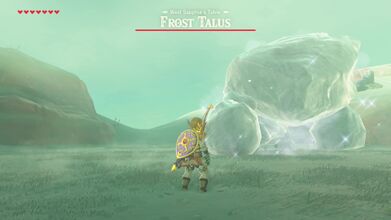 Fighting a Frost Talus.