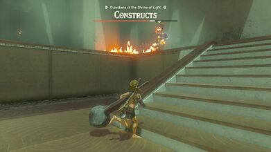 Link can use Arrows to shoot torches