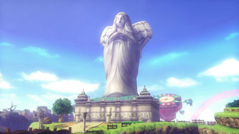 File:Hyrule Warriors Stage Skyloft Statue of the Goddess.jpg