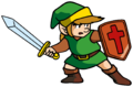 Link with sword and shield