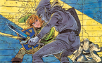Katsuya Terada artwork of Link battling against Dark Link