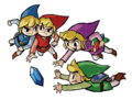 The four Links fighting over rupees