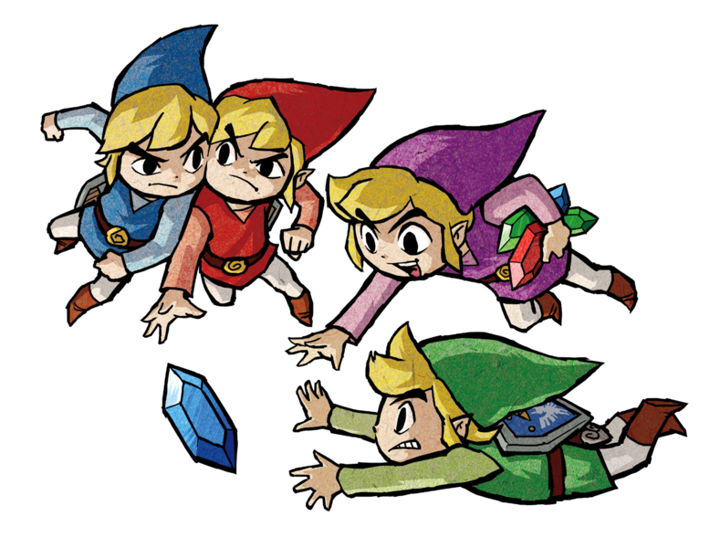 File:Links fighting over rupees - 4S.png
