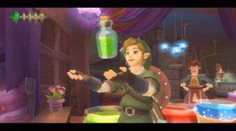 Link obtaining a Stamina Potion
