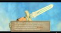 The Goddess Sword imbued with Nayru's Flame in Skyward Sword