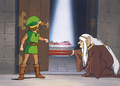 Impa shows Link the sleeping Zelda I.
