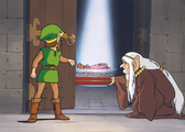Impa shows Link the sleeping Zelda I.
