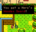 Link obtaining the Wooden Sword in Oracle of Ages
