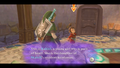 Link confronting Kukiel in Skyward Sword
