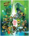 Poster showing Link throughout the years.