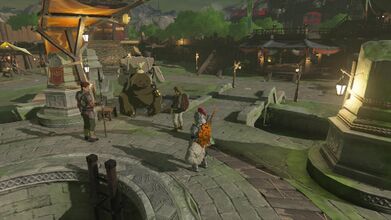 Zorona and Kairo appear at the center of Lookout Landing, trying to find their way to Goron City