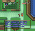 Link catching the Running Man in A Link to the Past