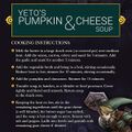 Recipe for Yeto's Pumpkin & Cheese Soup, tweeted by @NintendoAmerica on Twitter[1]