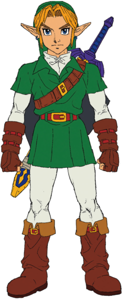 File:Adult Link - OOT Turnaround front HH.png