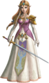 Key art of Zelda created for Twilight Princess HD