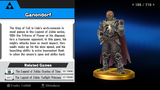 Ganondorf trophy with EU/AUS text from Super Smash Bros. for Wii U