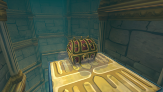 Drop a Bomb or Tingle Bomb to reveal the treasure chest.