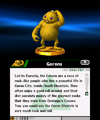 Gorons trophy with text from Super Smash Bros. for Nintendo 3DS