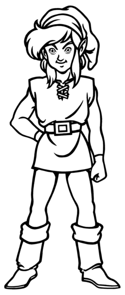 File:Link - LTTP Turnaround B&W front HH.png