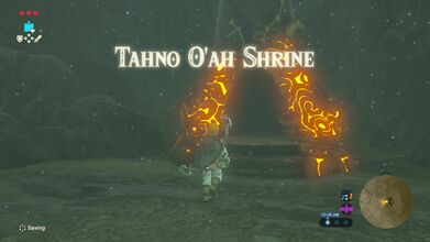 Blast open the entrance to find the Tahno O'ah Shrine.