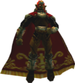 Ganondorf, as he appears in-game in Ocarina of Time.