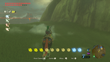 Link riding a horse, both showing temporary stamina.