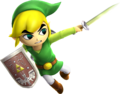 Artwork of Toon Link with the Light Sword in Hyrule Warriors