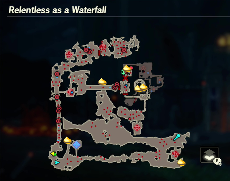 There are 6 Koroks found in Relentless as a Waterfall.