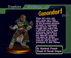Ganondorf (Smash: Brown Armor) trophy from Super Smash Bros. Melee