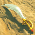 Breath of the Wild Hyrule Compendium picture of the Scimitar of the Seven.