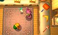 Link renting the Hammer in Ravio's Shop within A Link Between Worlds.