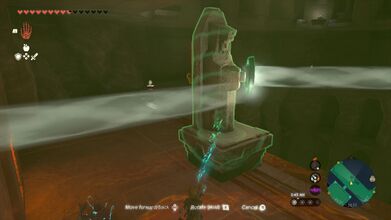 Move the statue to reflect the light