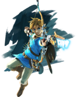 Breath of the Wild Link in his Champion's Tunic.